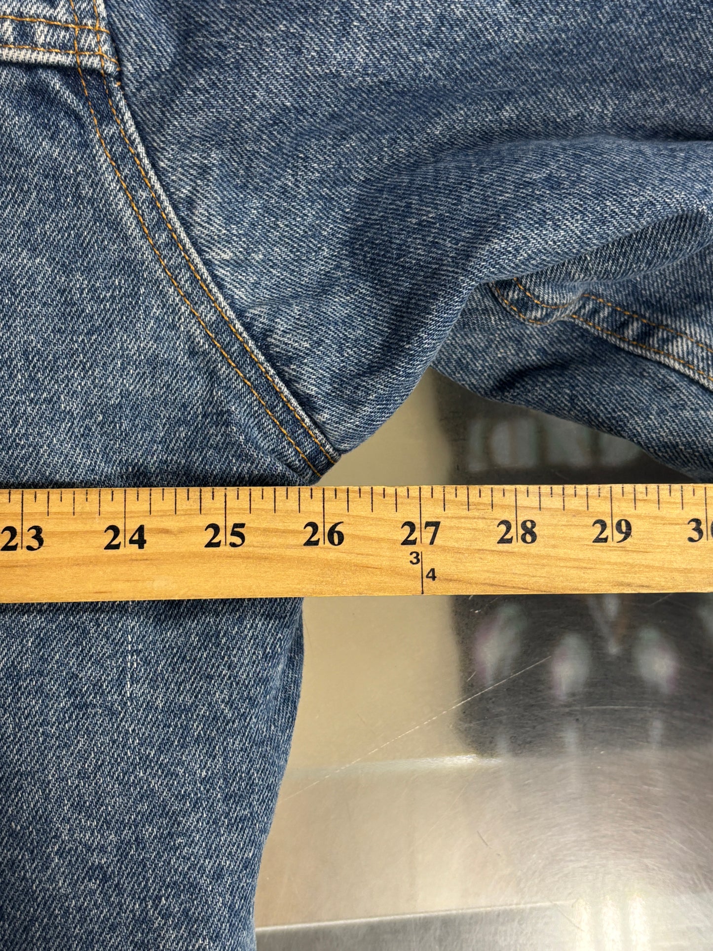 Vintage 90's Levi's Sherpa Lined Painted Denim Jacket Size XL