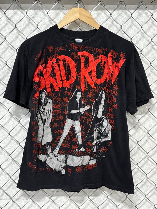 Vintage 90's Skid Row I Survived All Over Print Band Graphic Tee Size Large