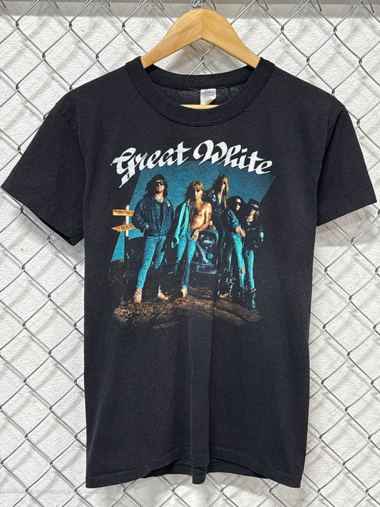 Vintage 80's Great White American Tour Band Graphic Tee Size Medium