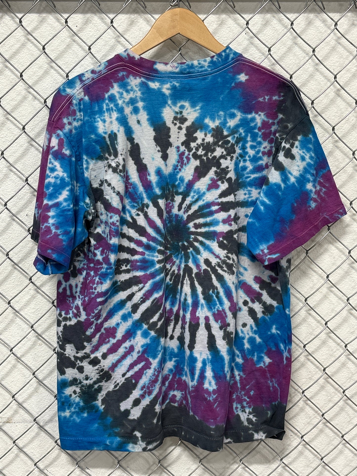 Vintage 90's Def Leppard Adrenalize Tie Dye Band Graphic Tee Size XL