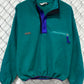 Vintage 90's Columbia Made in USA Blue Snap T Fleece Sweater Size Large