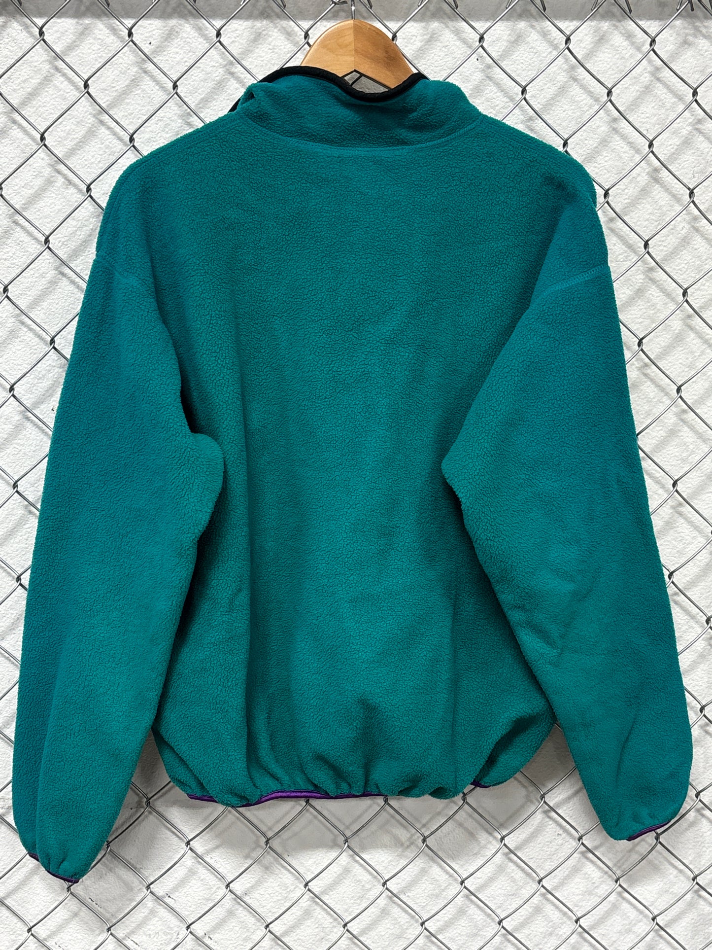 Vintage 90's Columbia Made in USA Blue Snap T Fleece Sweater Size Large