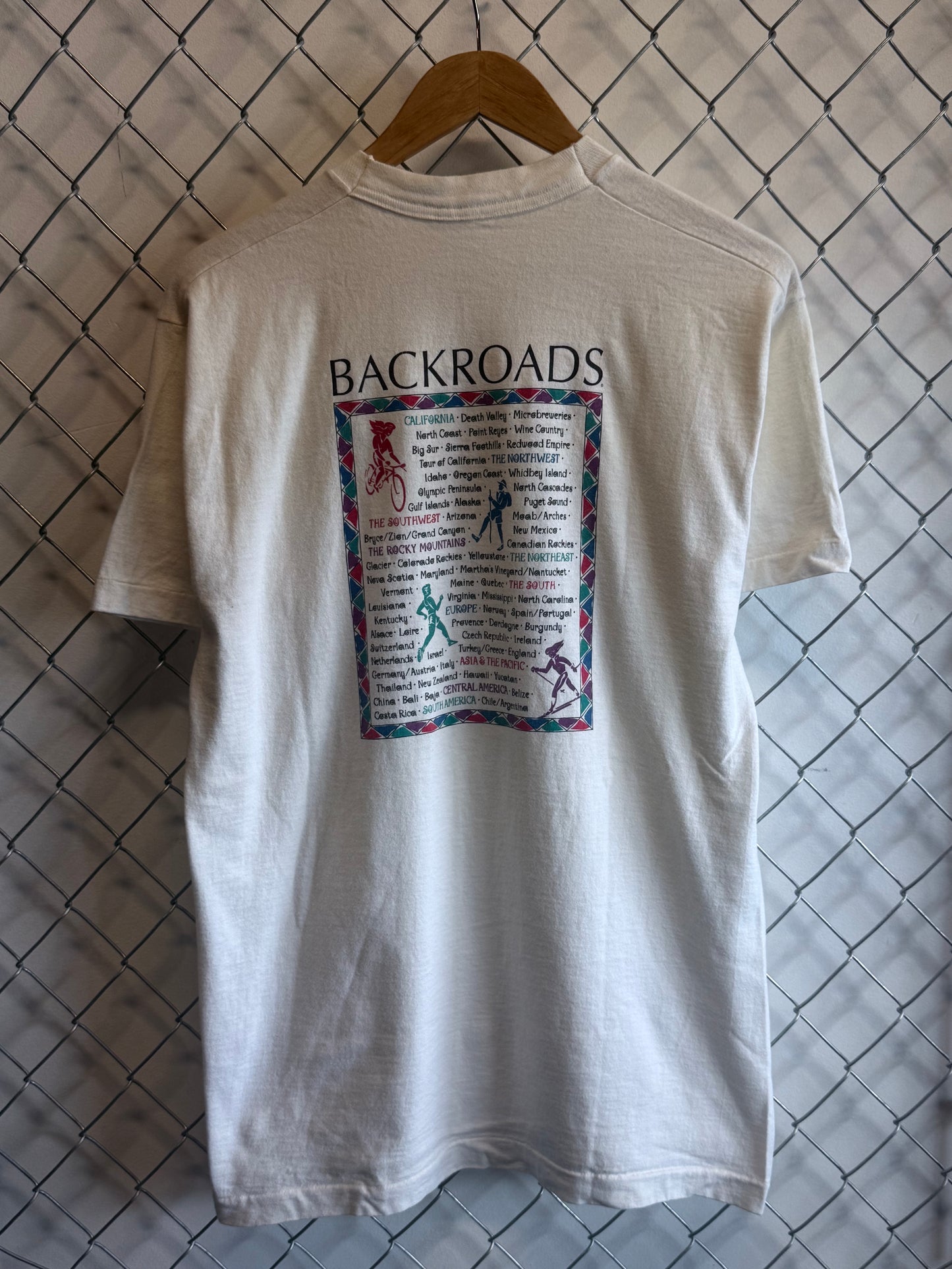 Vintage 90's Backroads Hiking Nature Trails Graphic Tee Size Large