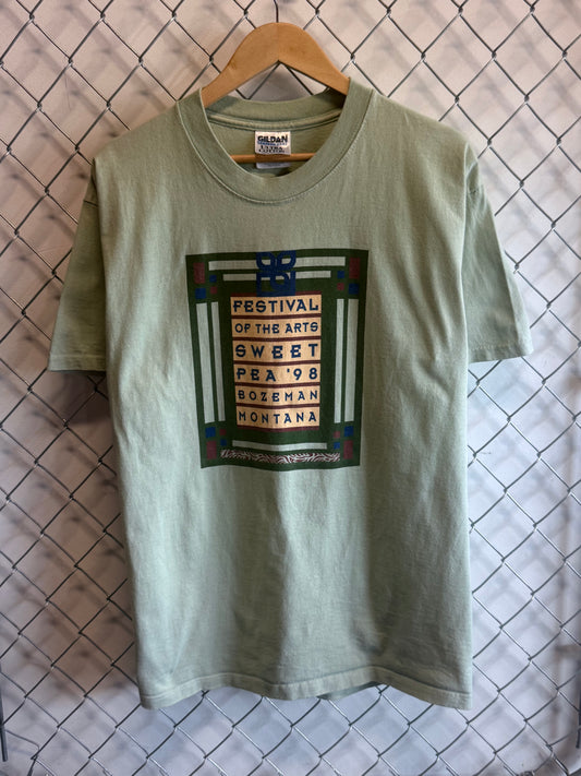 Vintage 1998 Bozeman Montana Sweet Pea Festival Tee Size Large