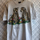 Vintage 90's Game Park Safari Leopard Kittens Nature Graphic Tee Size Large