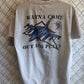 Vintage 90's Come Out and Play Fighter Pilot Jet Graphic Tee Size Medium