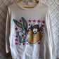 Vintage 1994 Looney Tunes Taz Bugs Bunny Long Sleeve Shirt Size Medium