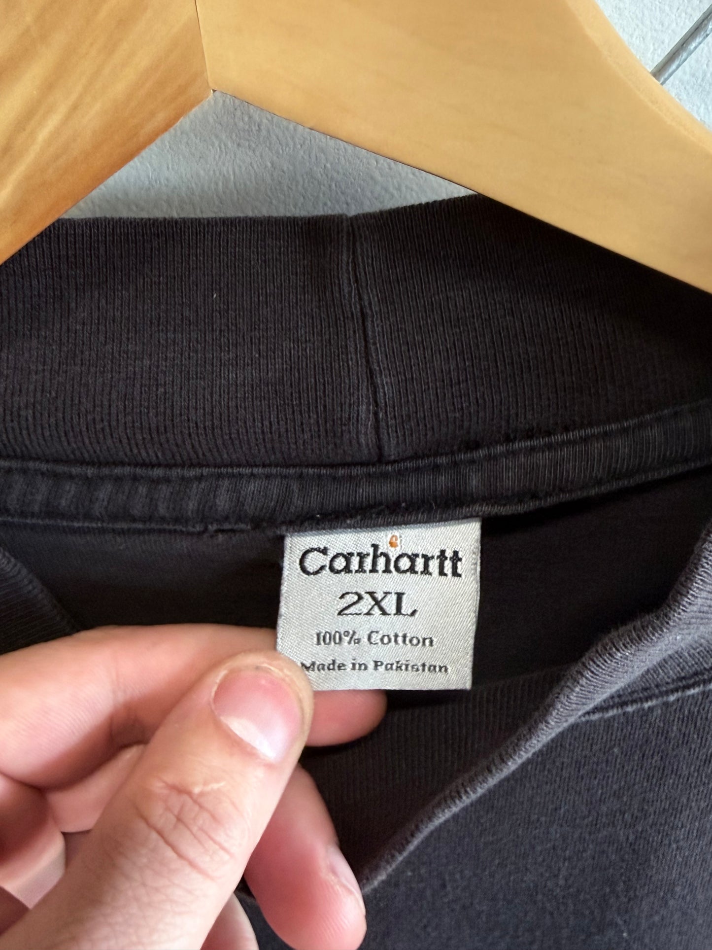 Carhartt Long Sleeve Mock Neck Workwear Heavy Shirt Size XXL