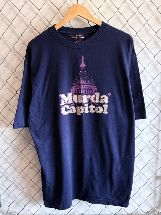 Vintage Y2K Rocawear Murda Capitol Hip Hop Graphic Tee Size XL