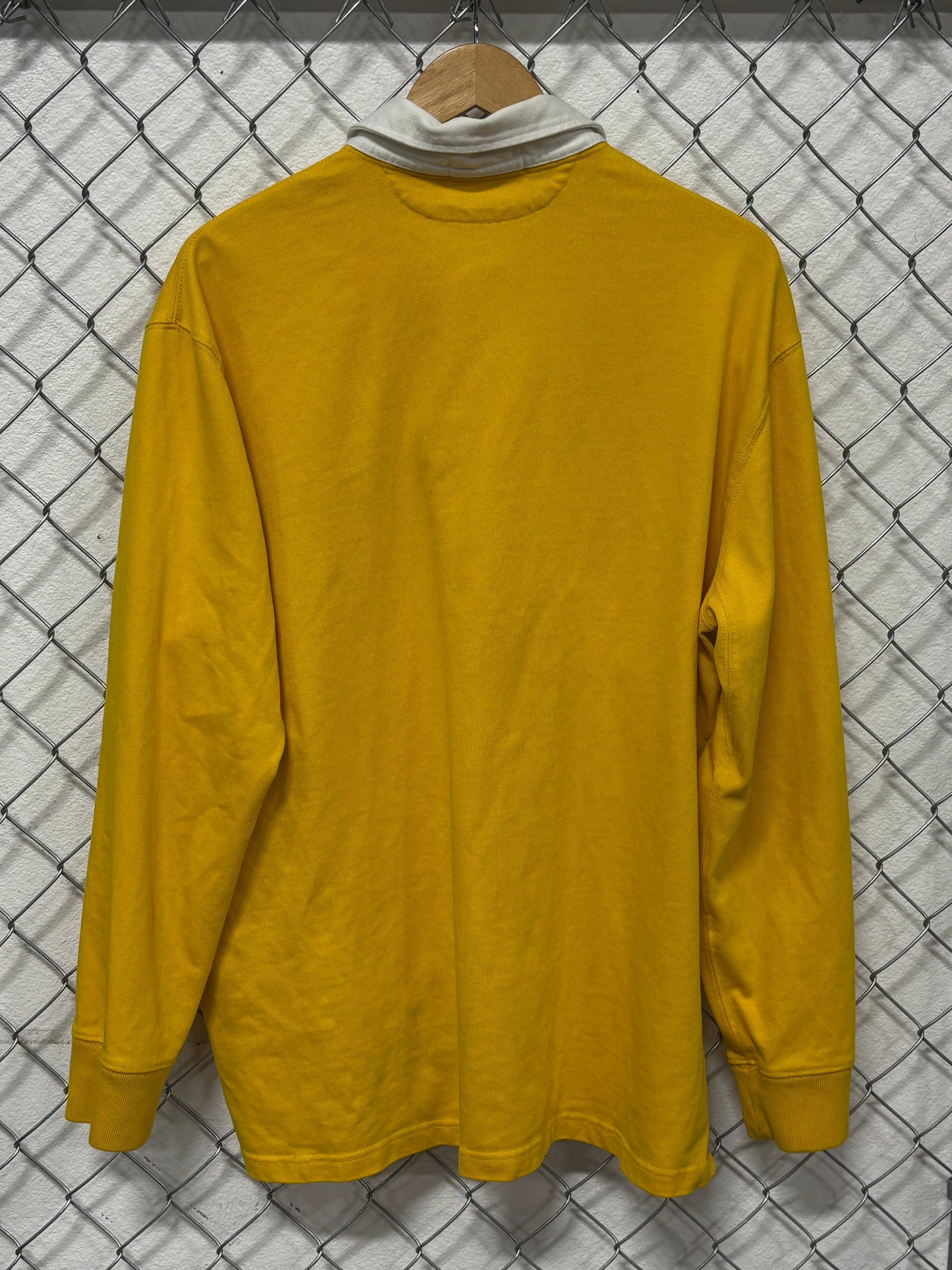 Vintage Polo Ralph Lauren RLPC Yellow Rugby Shirt Size Large