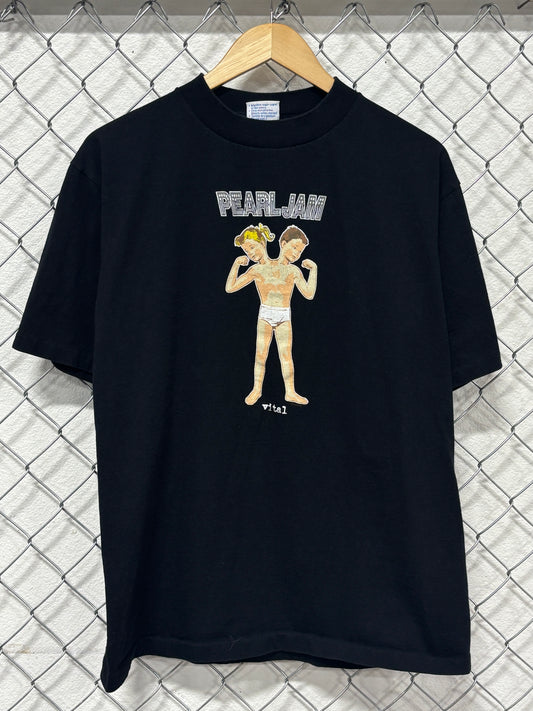 Vintage 90's Pearl Jam Vital Circulation Band Concert Tour Tee Size Large