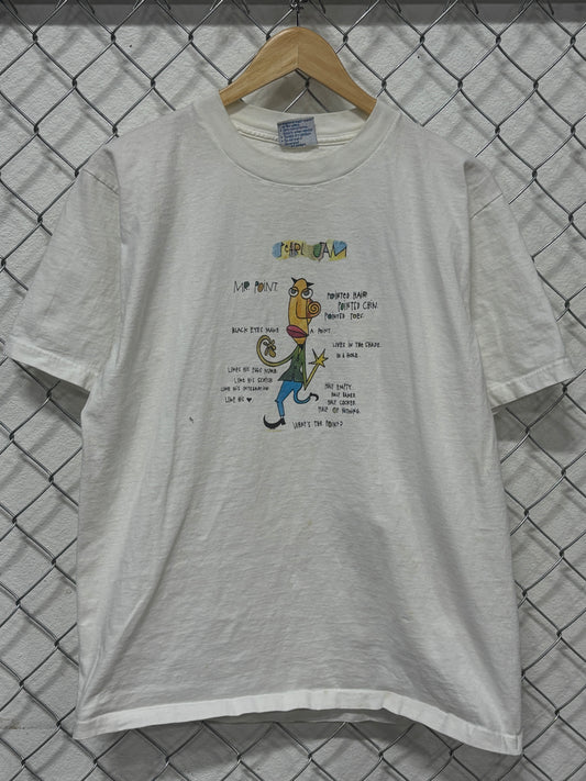 Vintage 90's Pearl Jam Mr. Point Tour Band Graphic Tee Size Large