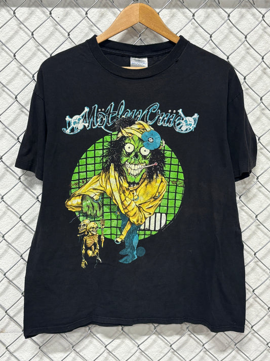 Vintage 90's Motley Crue Dr. Feel Good Thrashed Band Tee Brockum Size XL