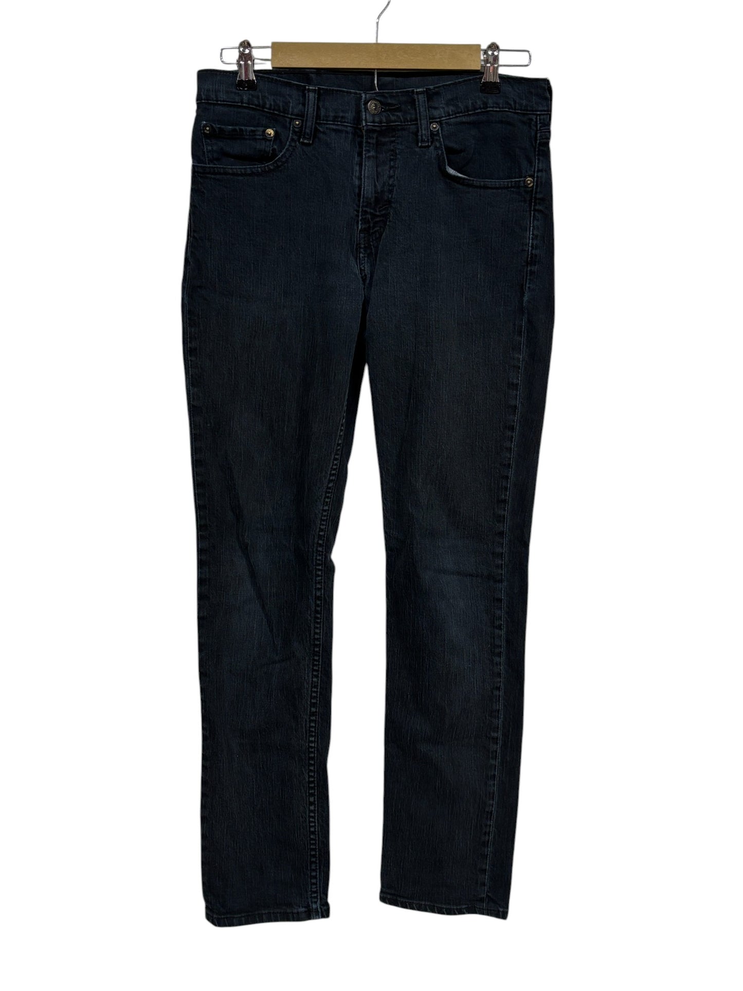 Levi's Black Straight Leg Denim Jeans Size 31x31