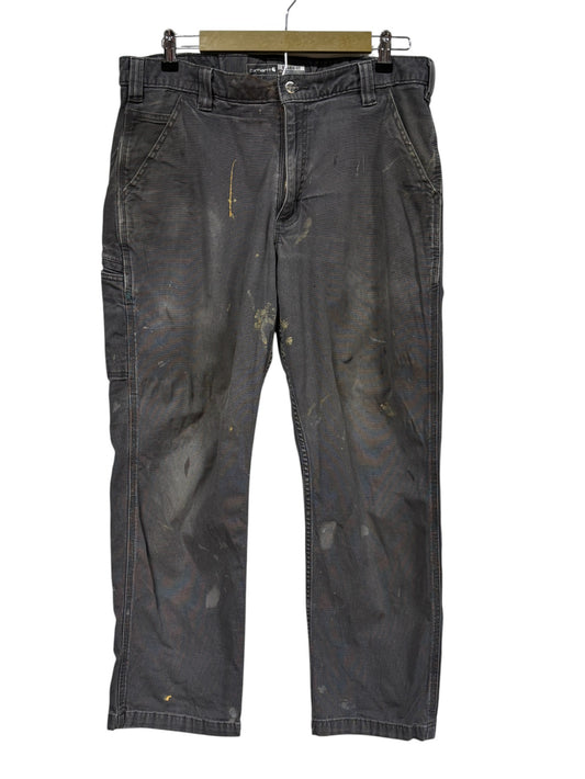 Carhartt Thrashed Grey Relaxed Fit Carpenter Pants Size 36x30