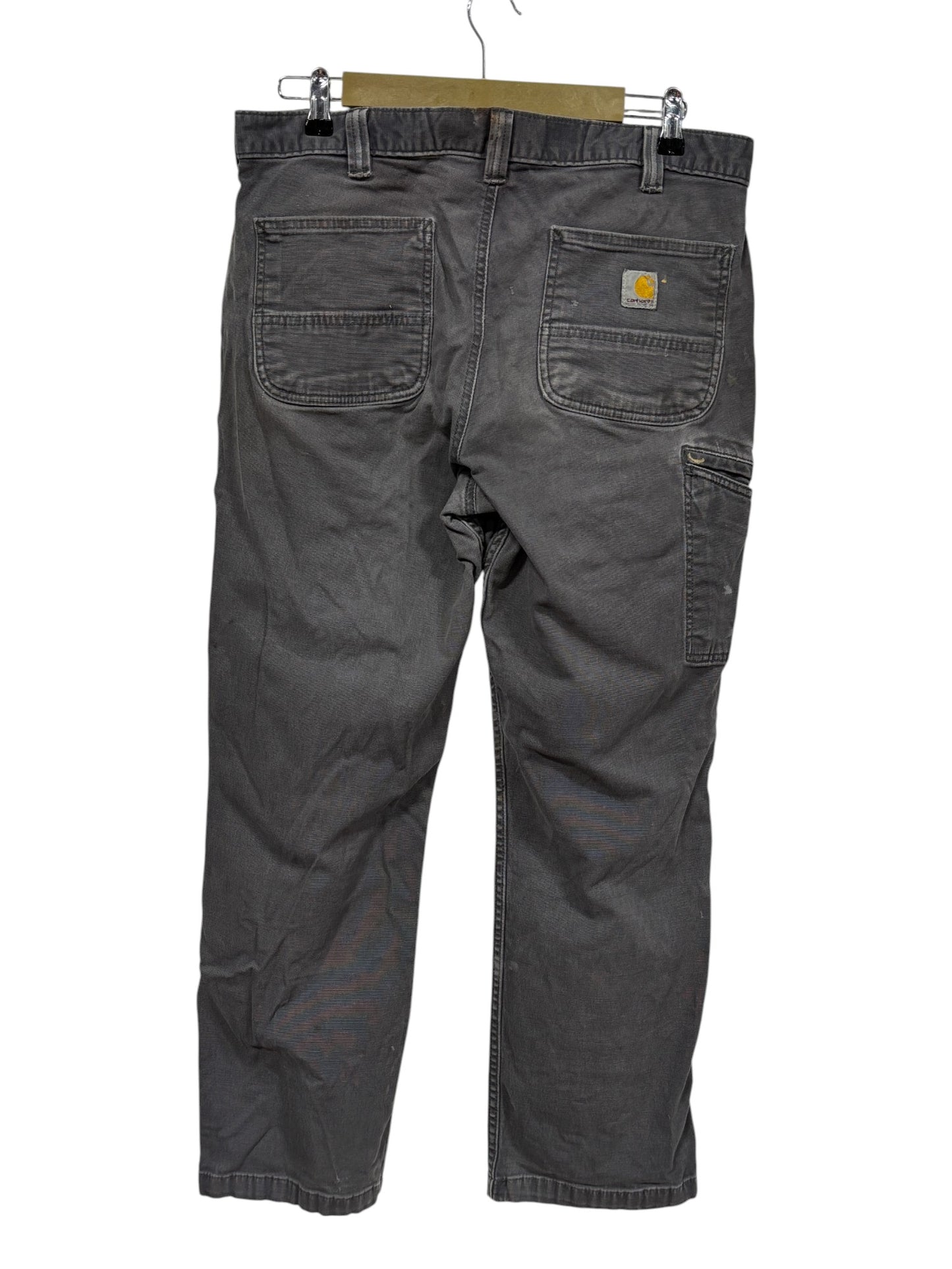 Carhartt Thrashed Grey Relaxed Fit Carpenter Pants Size 36x30