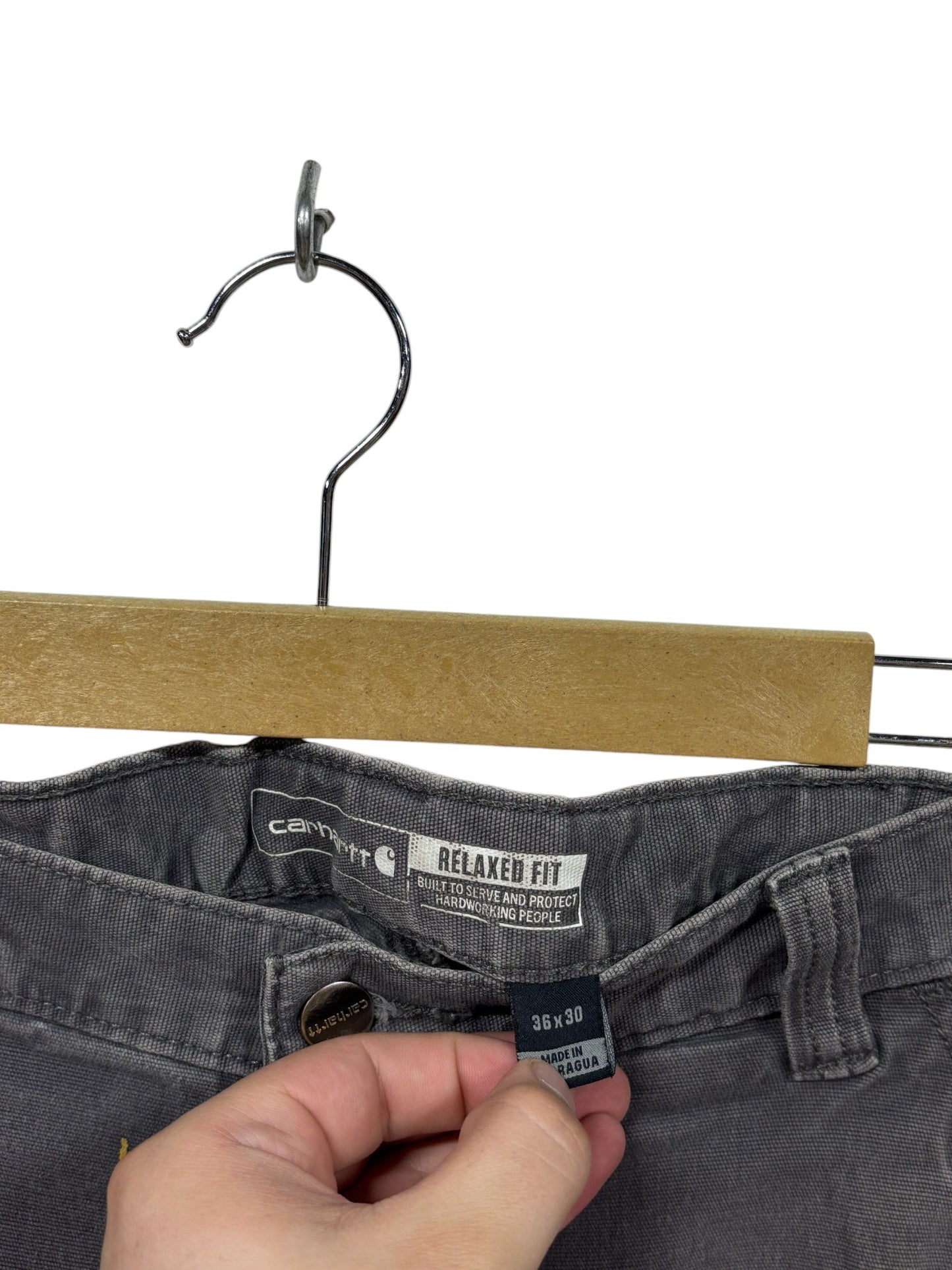 Carhartt Grey Relaxed Fit Carpenter Pants Size 36x30