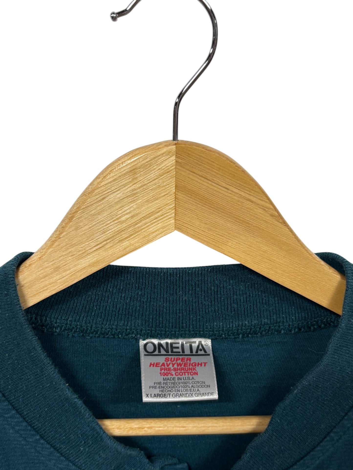 Vintage 90's Chico Hot Springs Montana Button Down Henley Tee Size XL