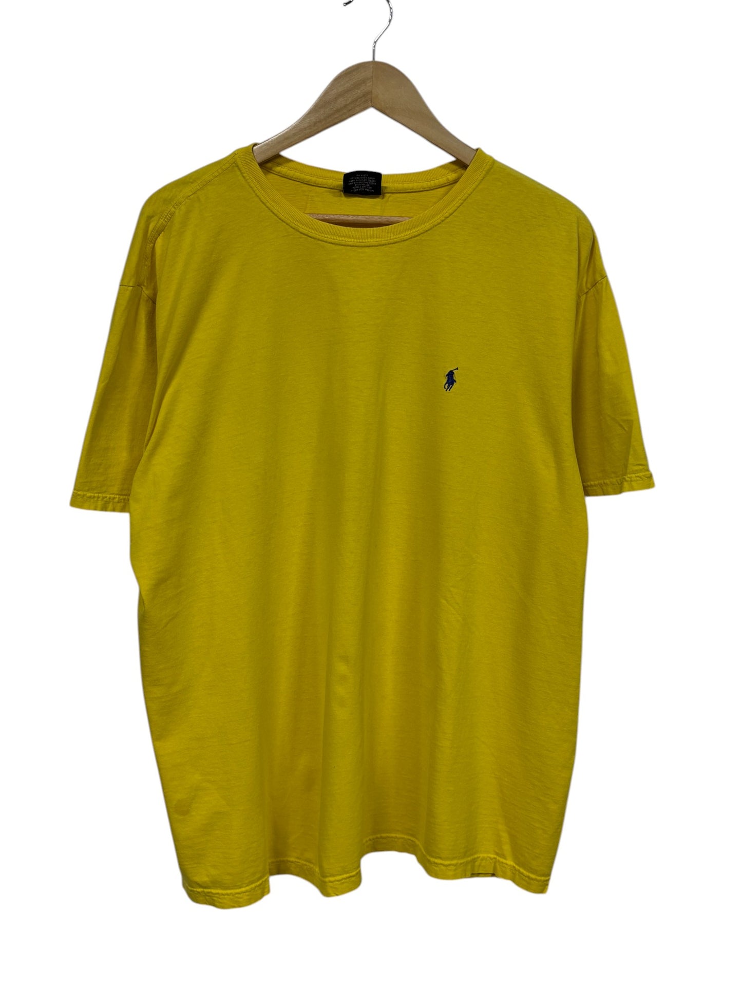 Vintage Polo Ralph Lauren Yellow Small Pony Classic Logo Tee Size XL