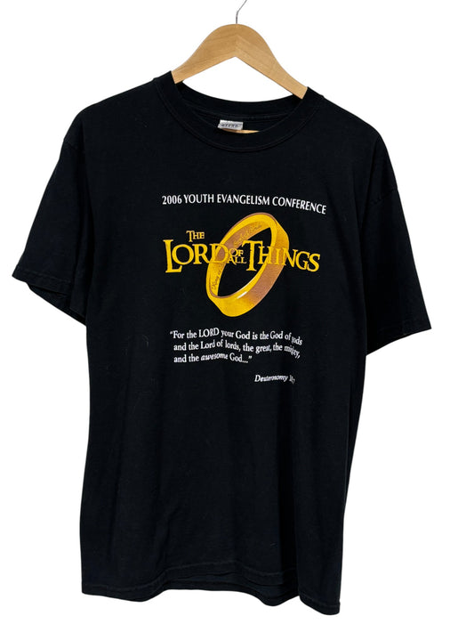 Vintage 00's Lord of the Rings Christianity Bible Verse Tee Size Large