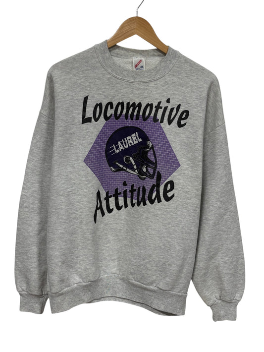 Vintage 90's Lauren Montana Locomotives High School Sweater Size XL