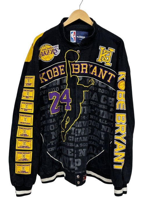 Vintage 00's Jeff Hamilton Kobe Bryant Lakers Accolades Jacket Size XXL