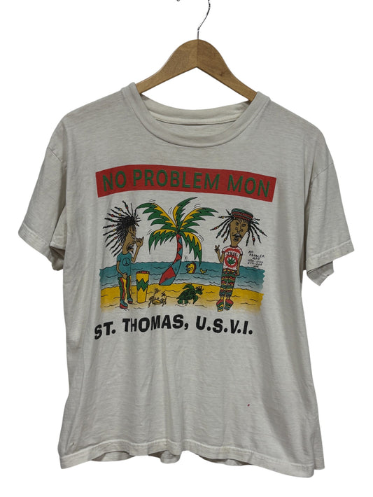 Vintage Y2K Beavis and Butthead No Problem Mon Virgin Islands Tee Size Medium
