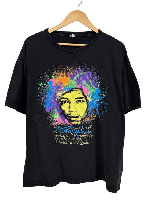 Vintage Y2K Jimi Hendrix Portrait Painting Graphic Tee Size XXL