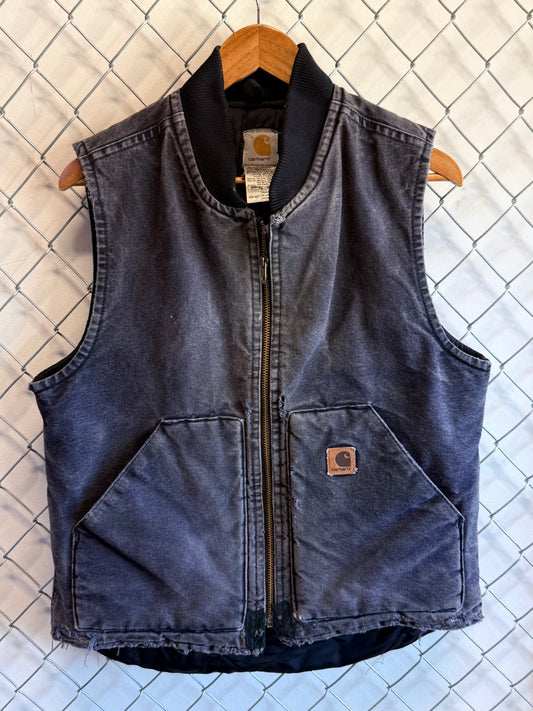 Vintage Carhartt V02 MDT Faded Zip Up Workwear Vest Size Medium