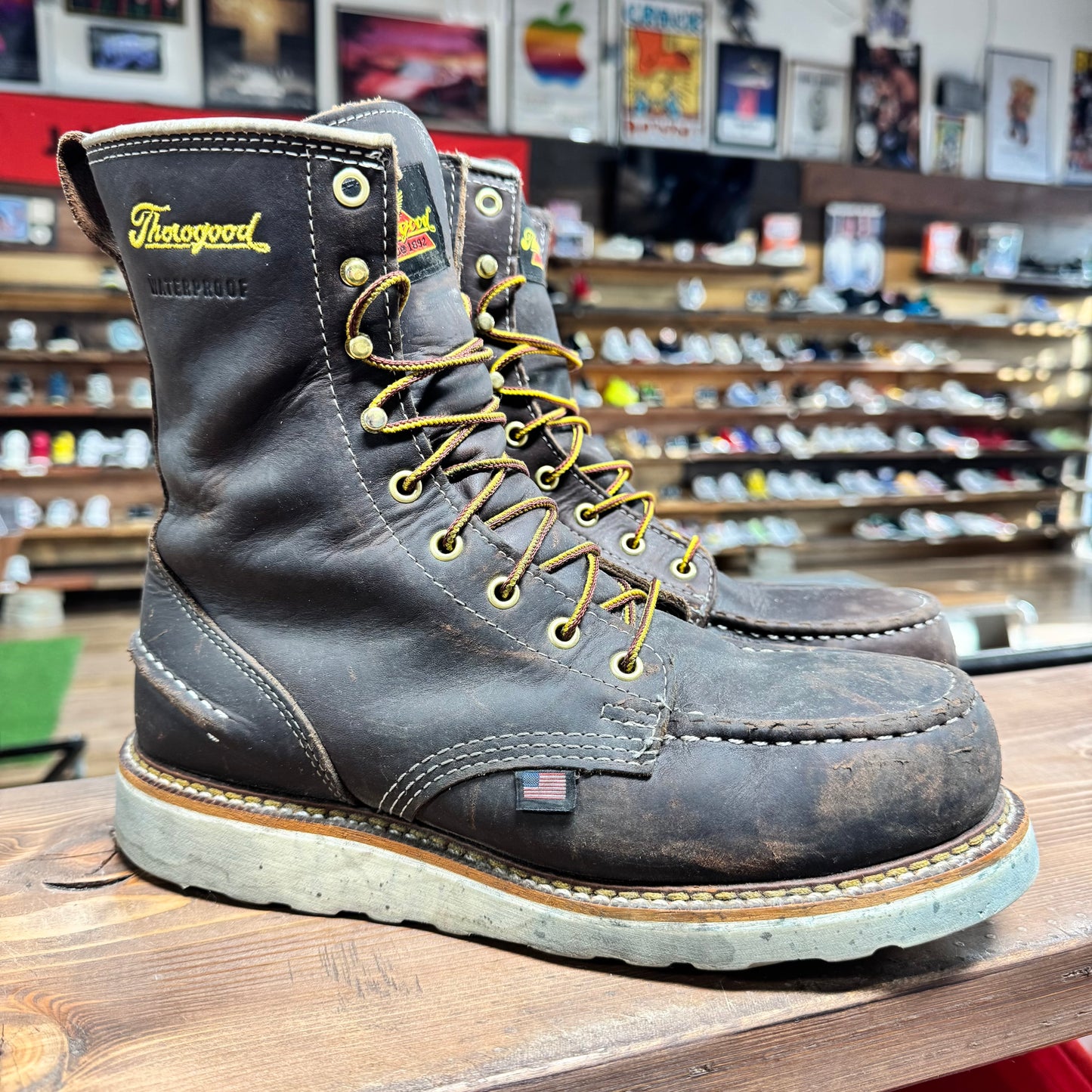 Thorogood 804-3800 Men's Steel Toe Leather Work Boots 1957 Series Size 8