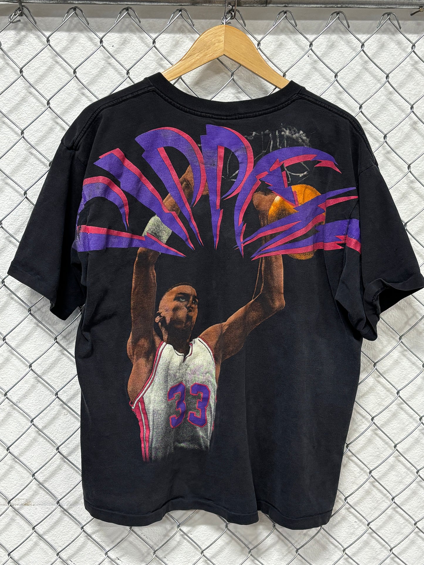 Vintage 90's Nike Silver Tag Scottie Pippen Double Sided Faded Tee Size Large
