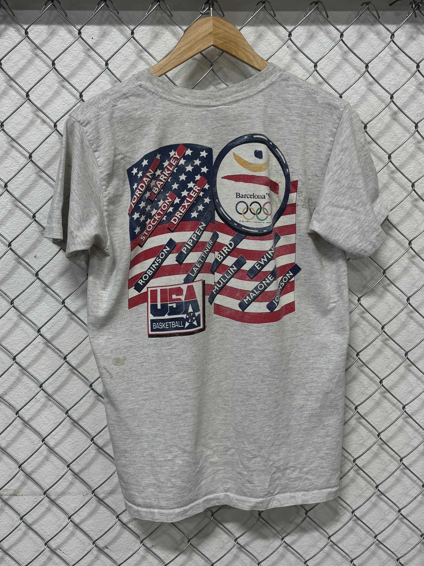 Vintage 1992 USA Olympics Dream Team Basketball Tee Size Medium