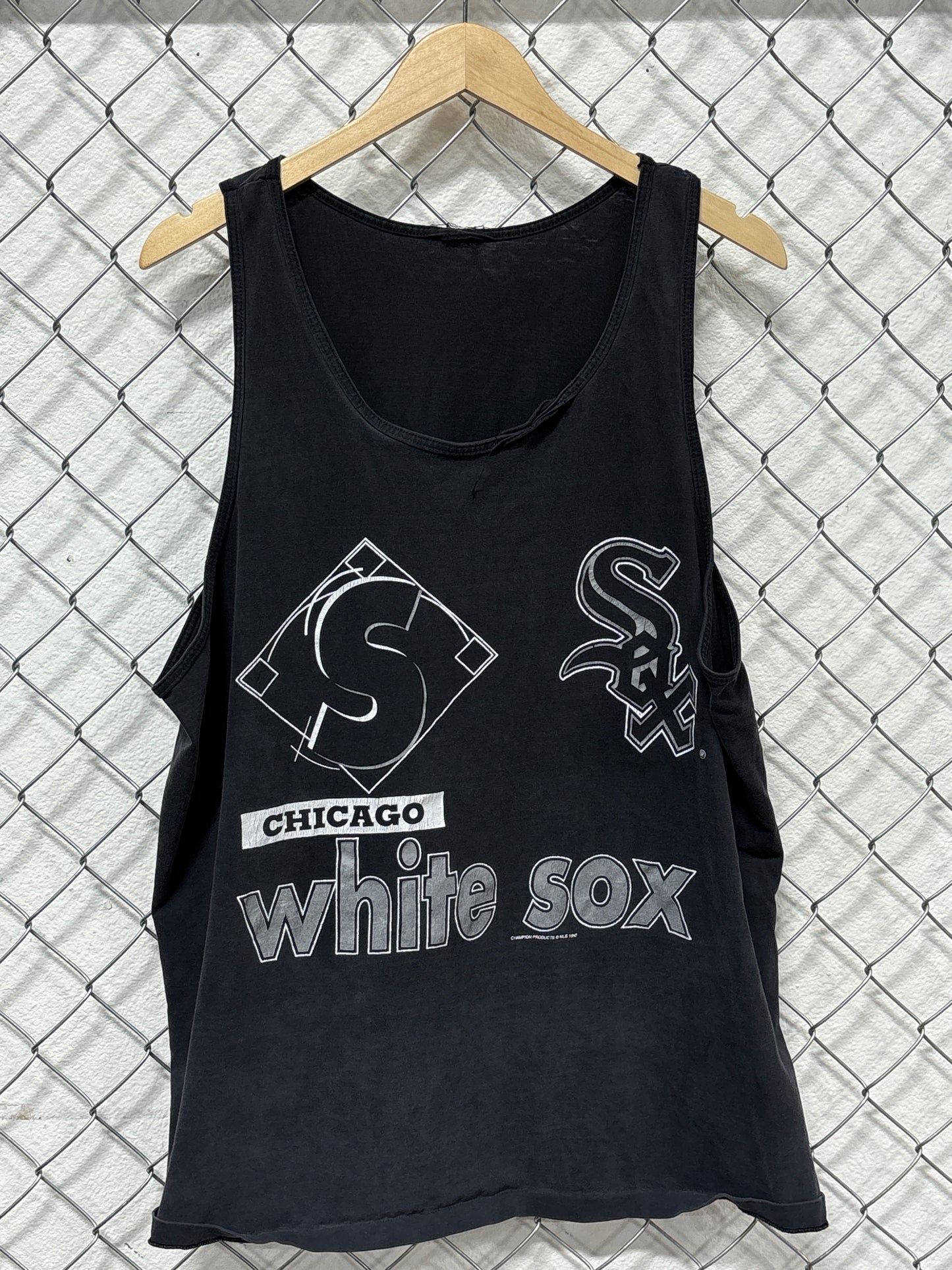 Vintage 90's Chicago White Sox Faded Tank Top Shirt Size XL