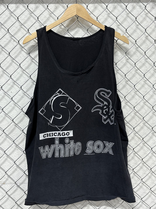 Vintage 90's Chicago White Sox Faded Tank Top Shirt Size XL