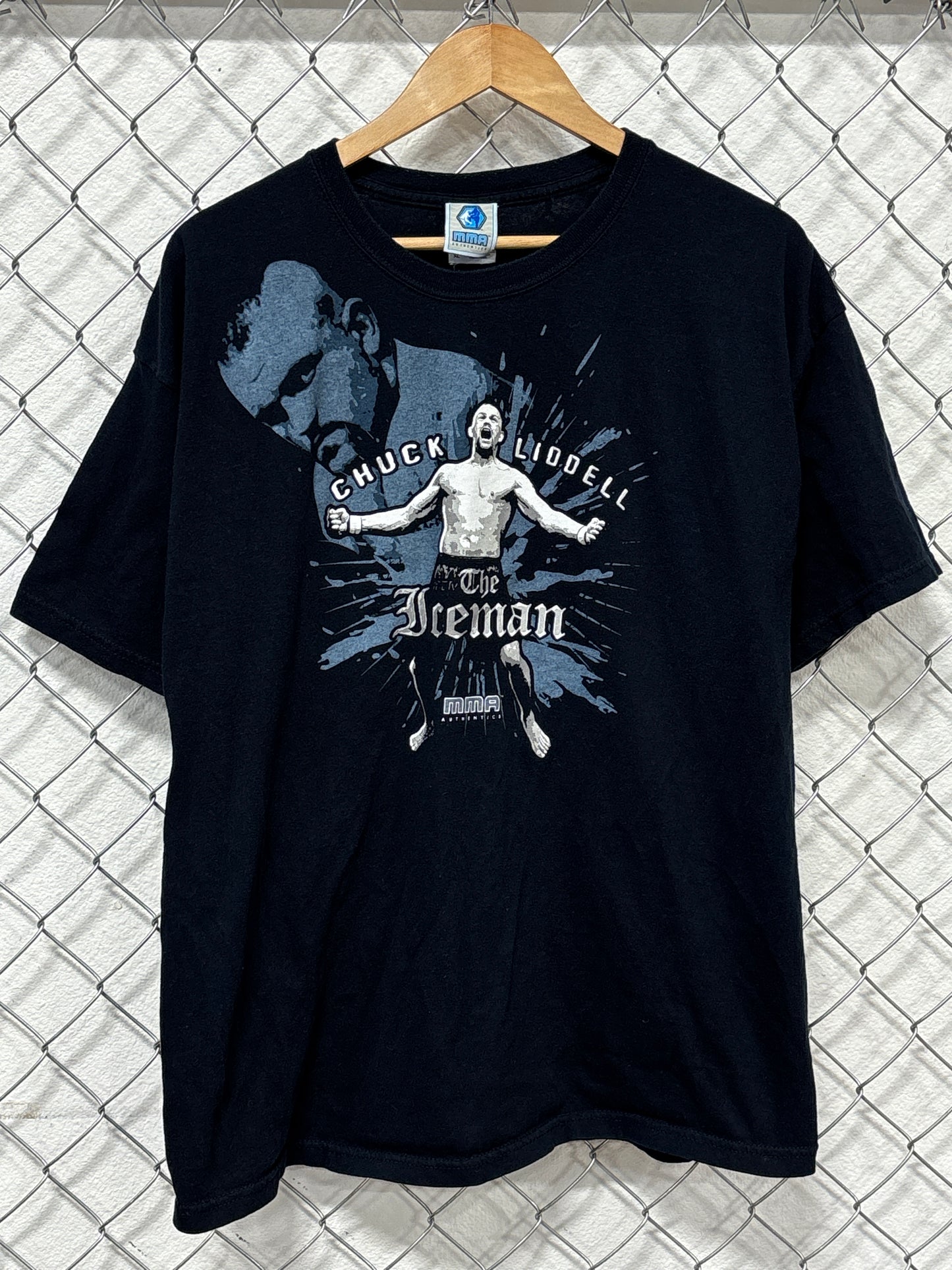 Vintage Y2K MMA Chuck Liddell Iceman Graphic Tee Size XL