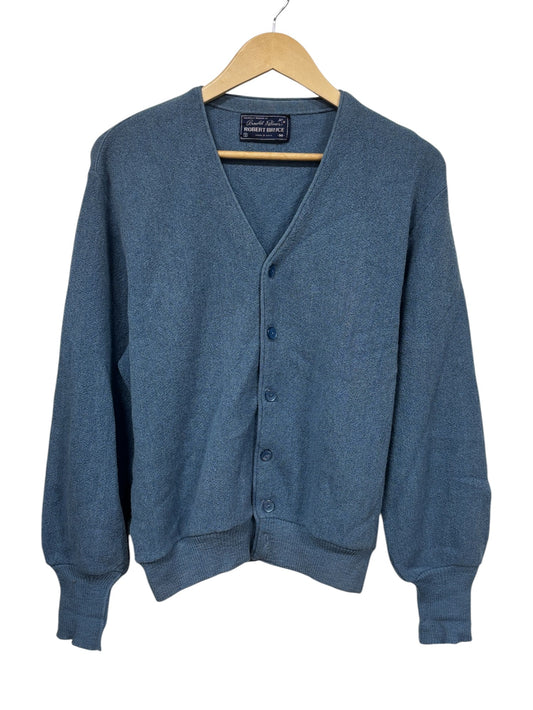Vintage Arnold Palmer Robert Bruce Blue Cardigan Sweater Size Medium