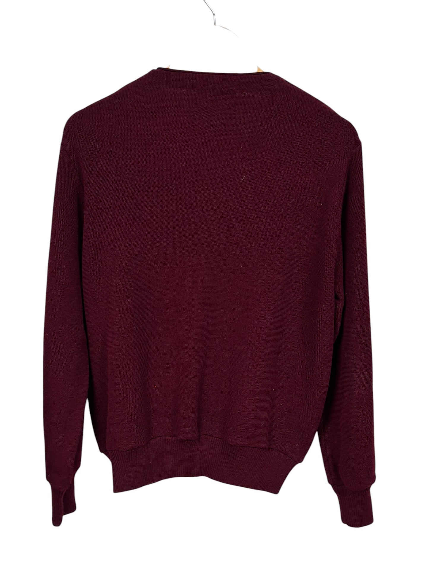 Vintage Sahara Szek Maroon Cardigan Sweater Size Medium