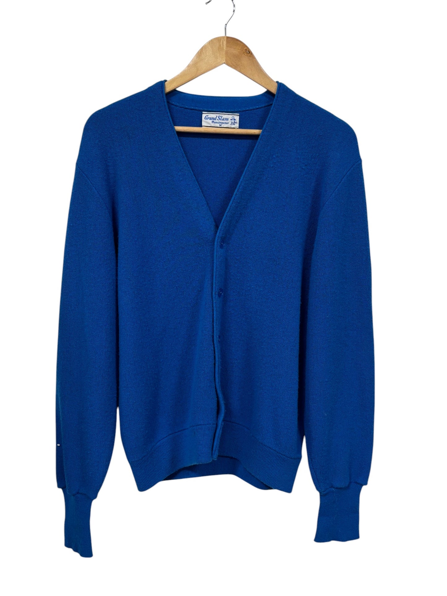 Vintage Grand Slam Munsingwear Blue Cardigan Sweater Size Medium