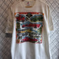 Vintage 90's American Classic Firetrucks Big Print Graphic Tee Size XL