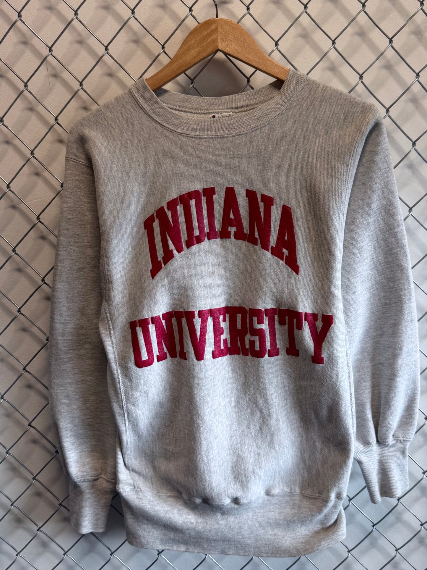 Vintage 90's Champion Reverse Weave USA Indiana University Sweater Size Large