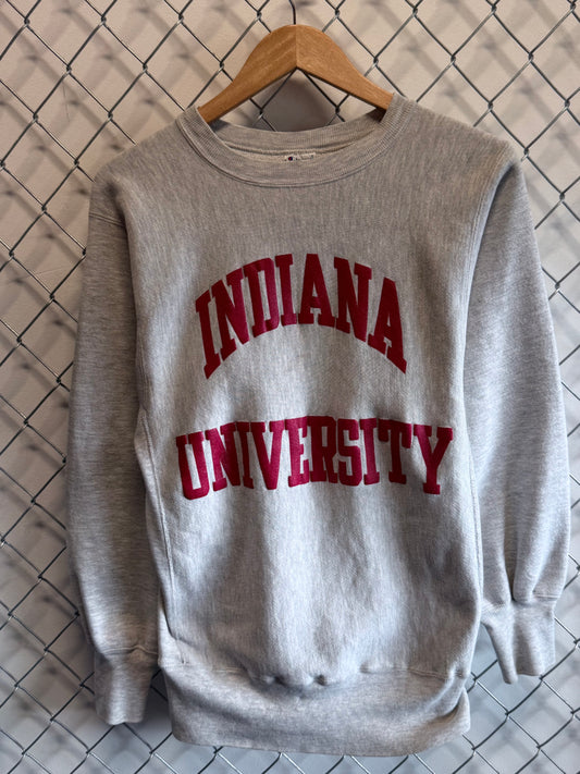 Vintage 90's Champion Reverse Weave USA Indiana University Sweater Size Large