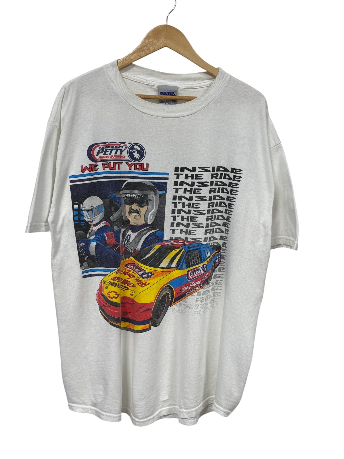 Vintage Richard Petty Racing Inside The Ride NASCAR Graphic Tee Size XL