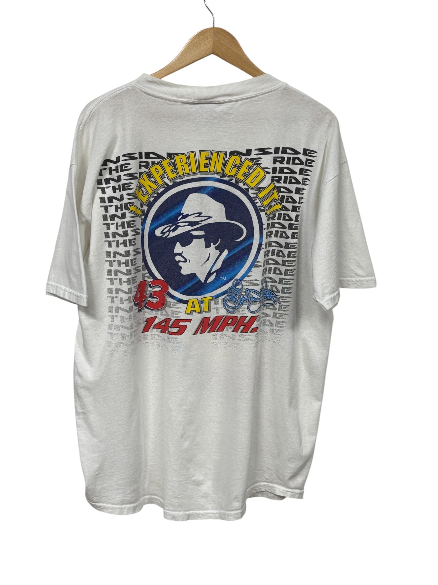 Vintage Richard Petty Racing Inside The Ride NASCAR Graphic Tee Size XL