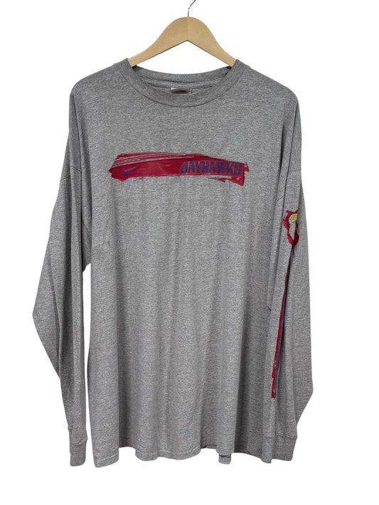 Vintage 00's Nike Kansas City Jayhawks Long Sleeve Swoosh Shirt Size XXL