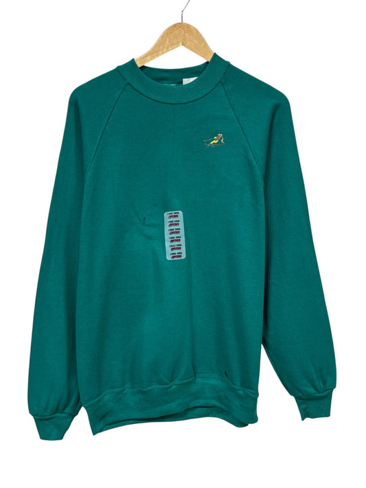 Vintage 90's Jerzees Skiing Embroidered Sweater NWT Size Large