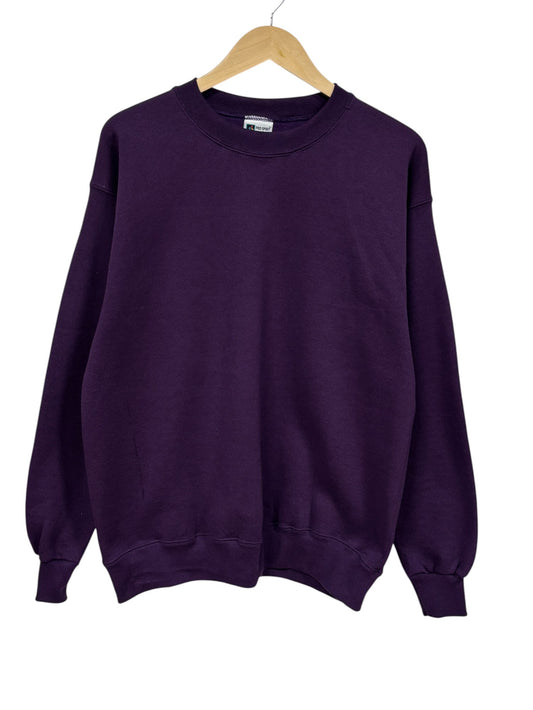 Vintage 90's Pro Spirit Purple Blank Crewneck Sweater Size Large