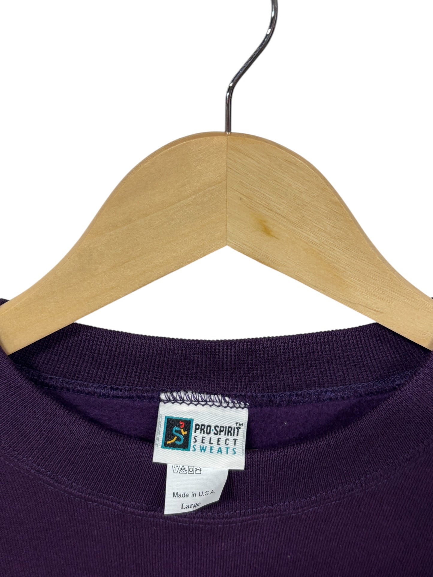 Vintage 90's Pro Spirit Purple Blank Crewneck Sweater Size Large