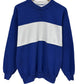Vintage 90's Cheetah Blue White Striped Crewneck Sweater Size Medium