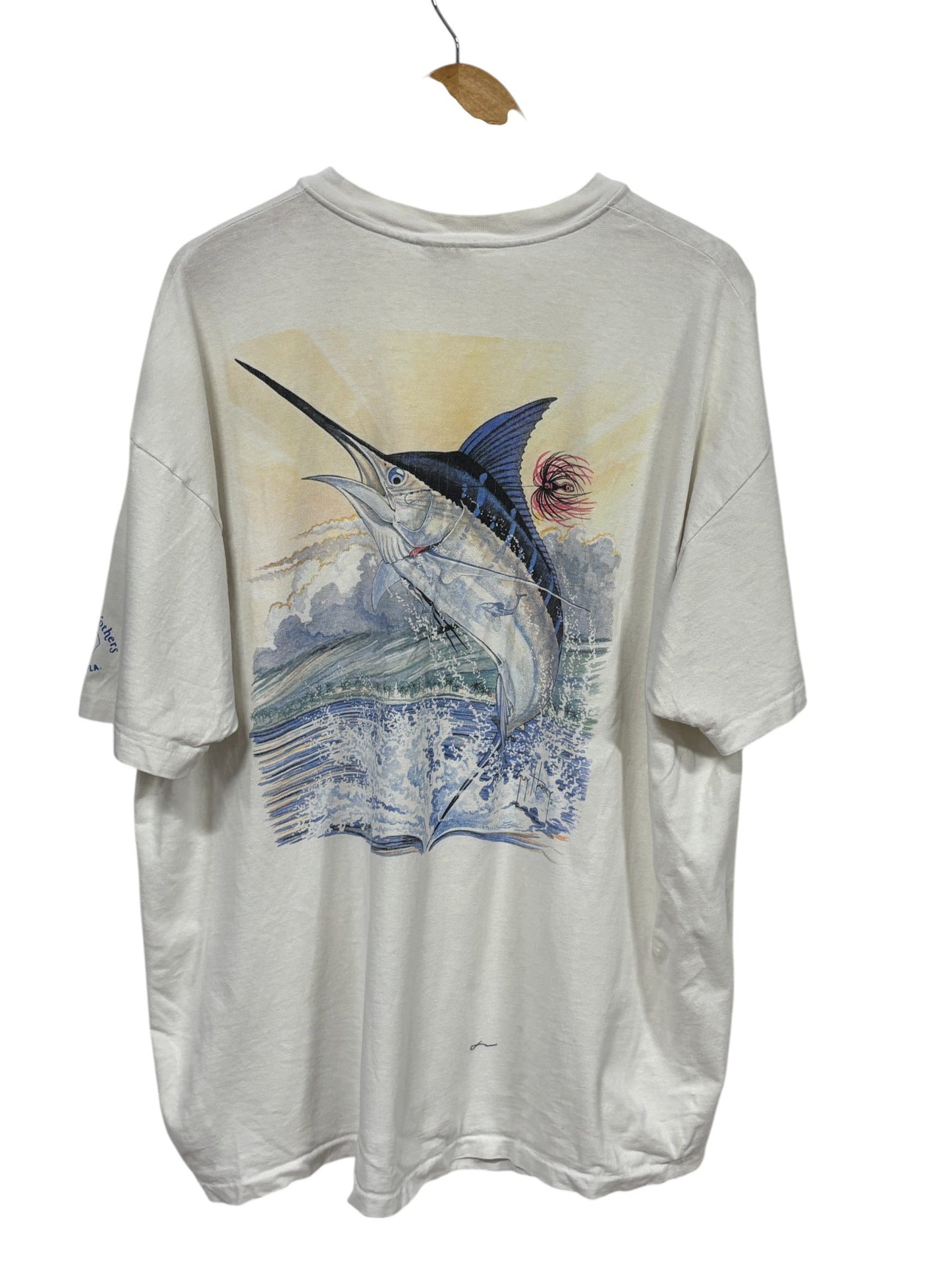 Vintage 90's Guy Harvey Deep Sea Fishing Graphic Tee Size XXL