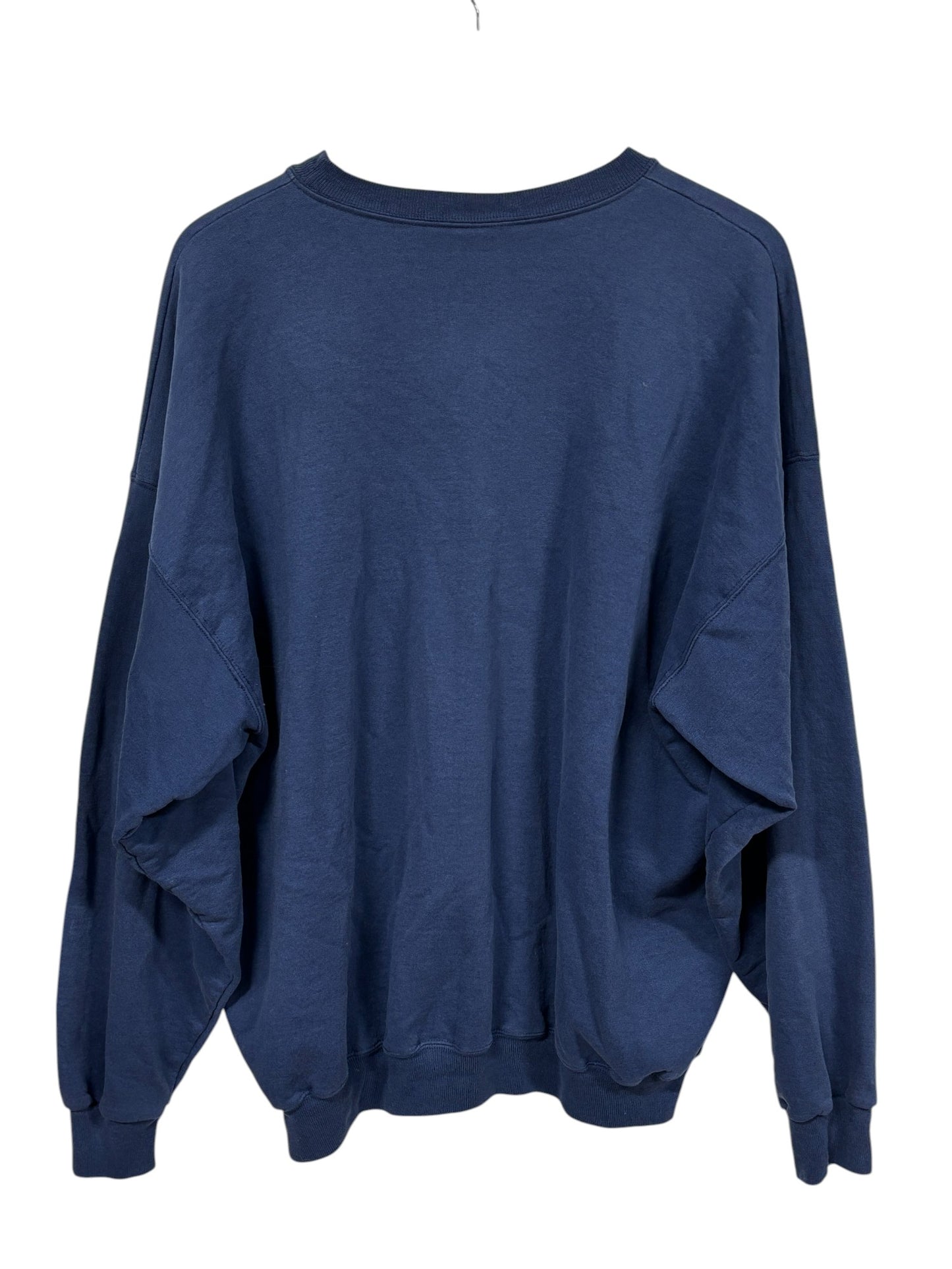 Vintage Champion Small Logo Spellout Navy Blue Sweater Size XXL